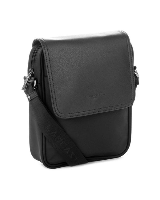 Lancaster Black Cross Body Bags for men