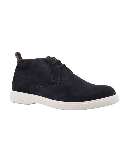 Kiton Blue Lace-Up Boots for men