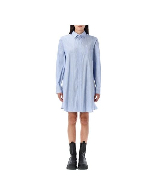 Sacai Blue Shirt Dresses