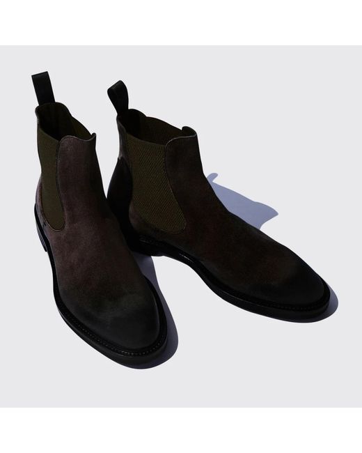 Scarosso Black Chelsea Boots for men