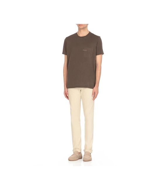 T-Shirts di Fay in Brown da Uomo