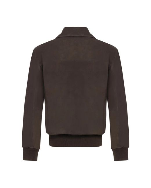 Franzese Collection Gray Leather Jackets for men