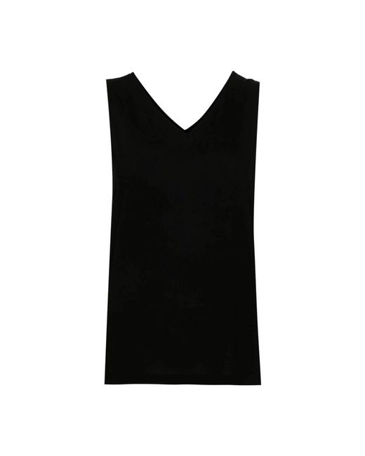 Fabiana Filippi Black Sleeveless Tops