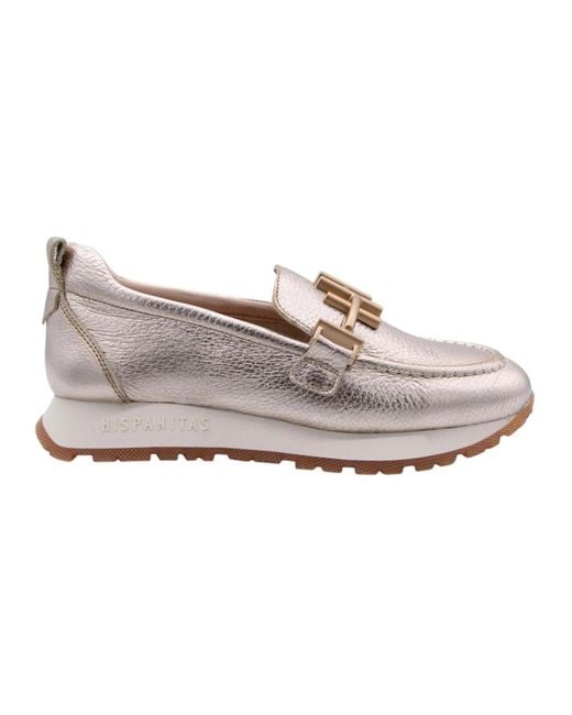 Hispanitas Gray Klassische Leder Mokassin Schuhe