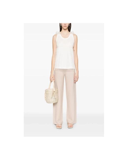 Fabiana Filippi White Sleeveless Tops
