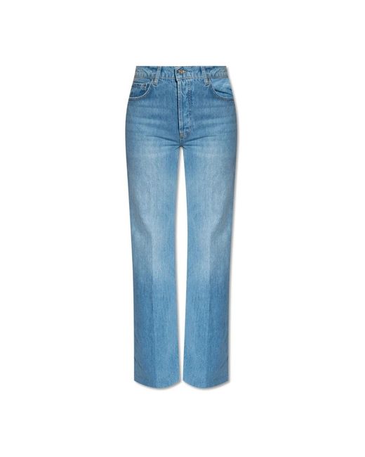 Anine Bing Hugh Wide Leg Jeans in het Blue