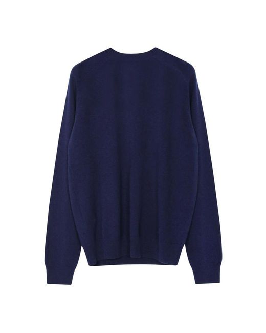 Comme des Garçons Blauwe Wollen Trui Met Ronde Hals in het Blue voor heren