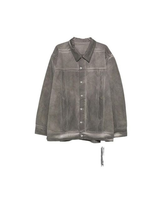 Rick Owens Gray Denim Jackets for men