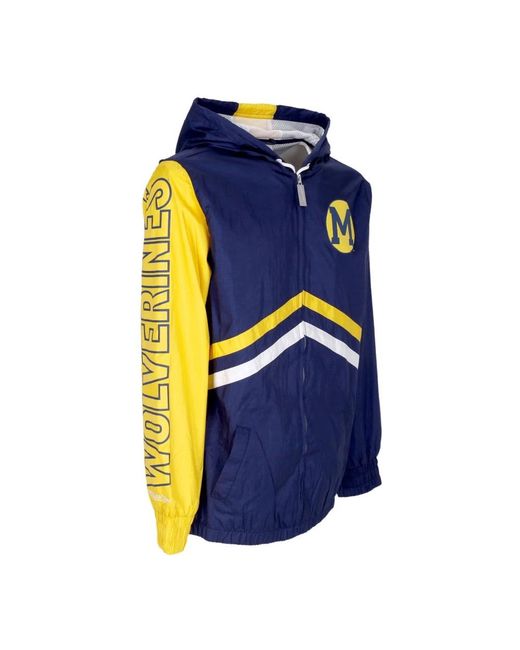Mitchell & Ness Michigan Wolverines Windbreaker Jas in het Blue voor heren