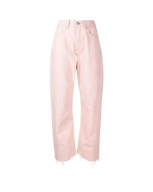 Jil Sander Pink Cropped Trousers