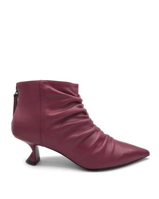 Jeannot Purple Heeled Boots