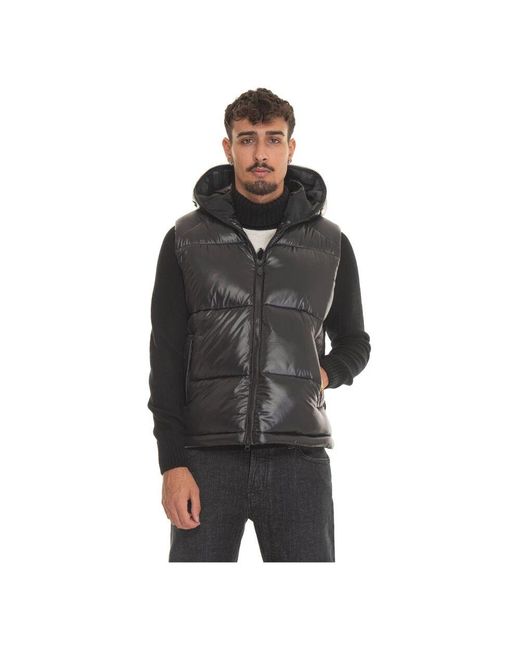 Save The Duck Gepolstertes gilet mit kapuze in Black für Herren