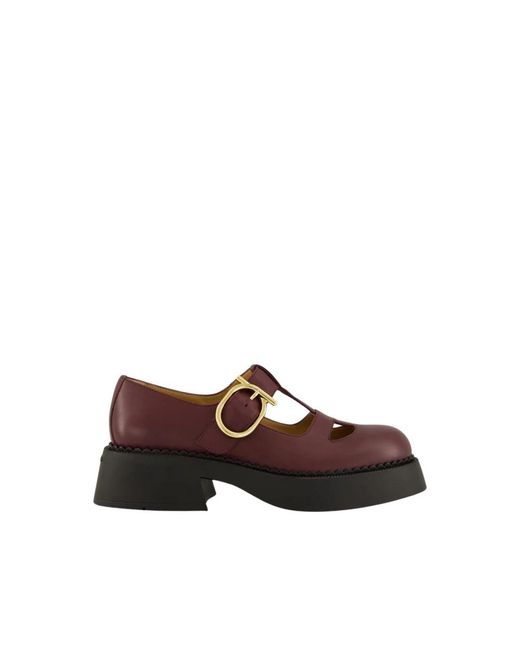 Ferragamo Brown Flat Shoes