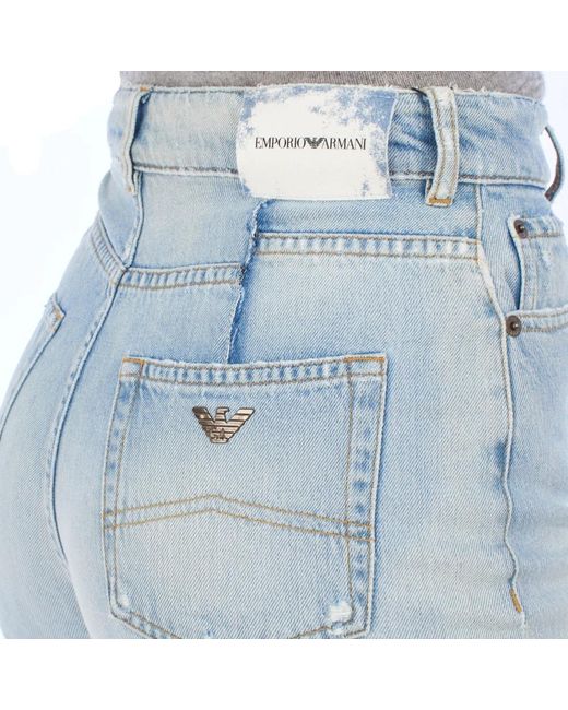 Emporio Armani Denim Jeans Met Relaxed Fit in het Blue