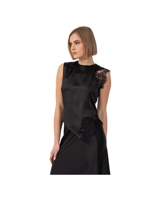 Kocca Black Sleeveless Tops