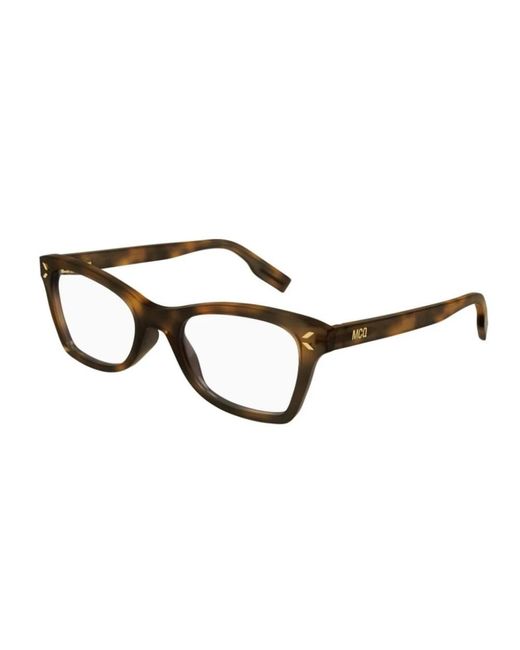 Alexander McQueen Brown Glasses for men