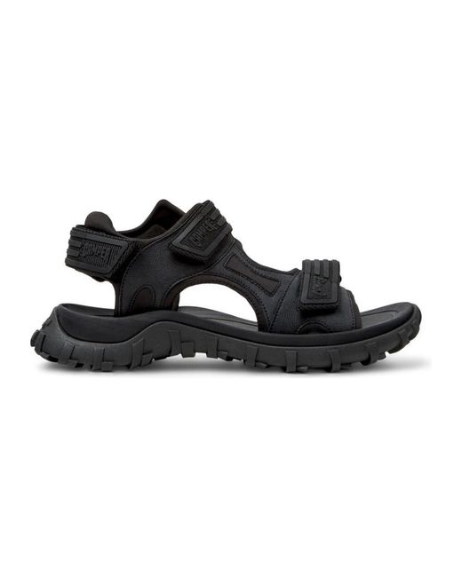 Camper Black Flat Sandals for men