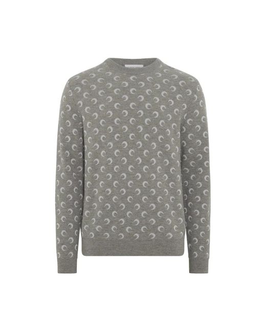 Round-Neck Knitwear MARINE SERRE pour homme en coloris Gray