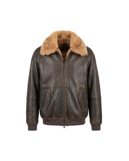 Brunello Cucinelli Gray Faux Fur & Shearling Jackets
