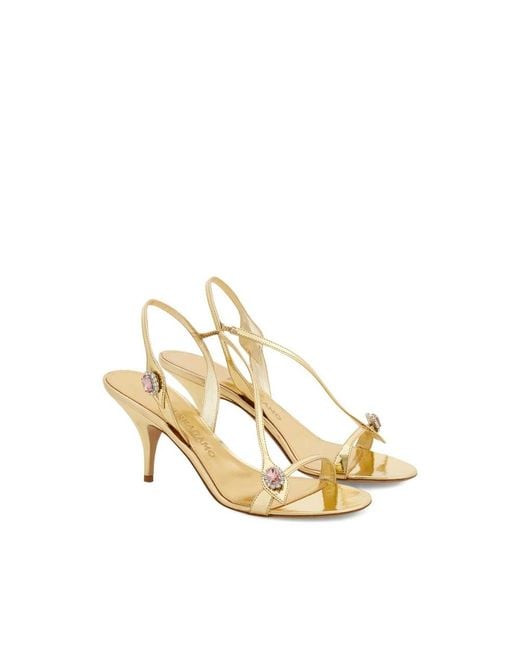 Ferragamo Metallic High Heel Sandals