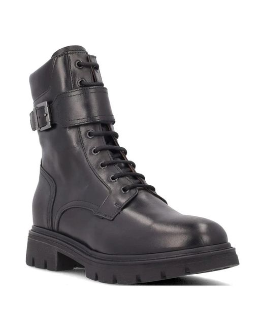 Nero Giardini Black Lace-Up Boots