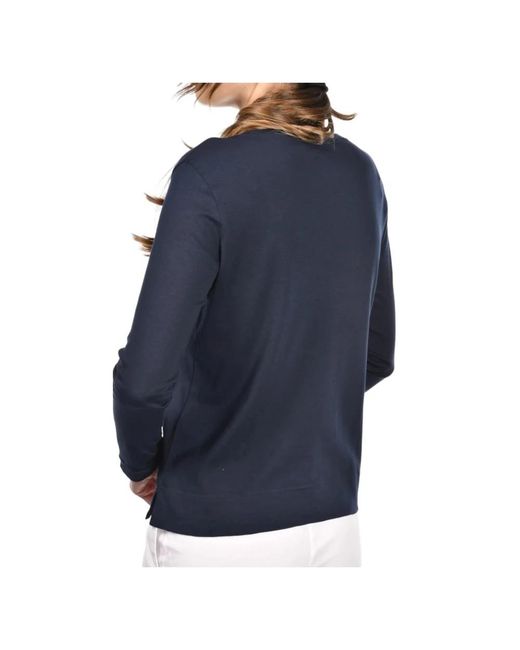 Gran Sasso Blue Long Sleeve T-Shirts