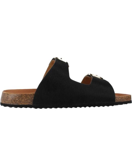Geox Schoenen ,Zwart ,Nieuwe Brionia Slippers in het Black