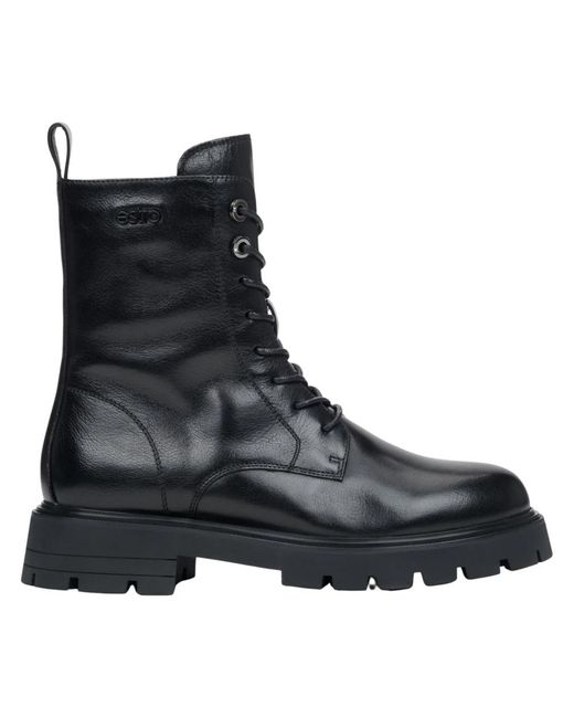 ESTRO Black Lace-Up Boots