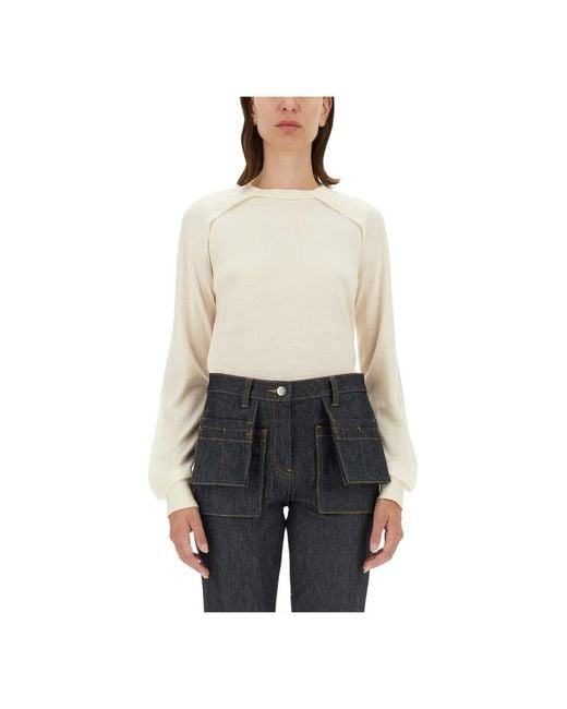 Helmut Lang Gray Round-Neck Knitwear
