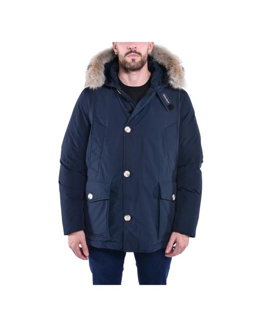 Woolrich Blue Winter Jackets for men