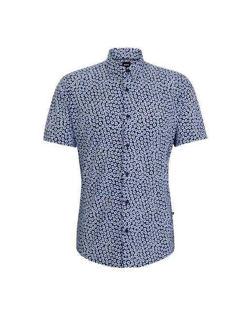 Short Sleeve Shirts di Boss in Blue da Uomo