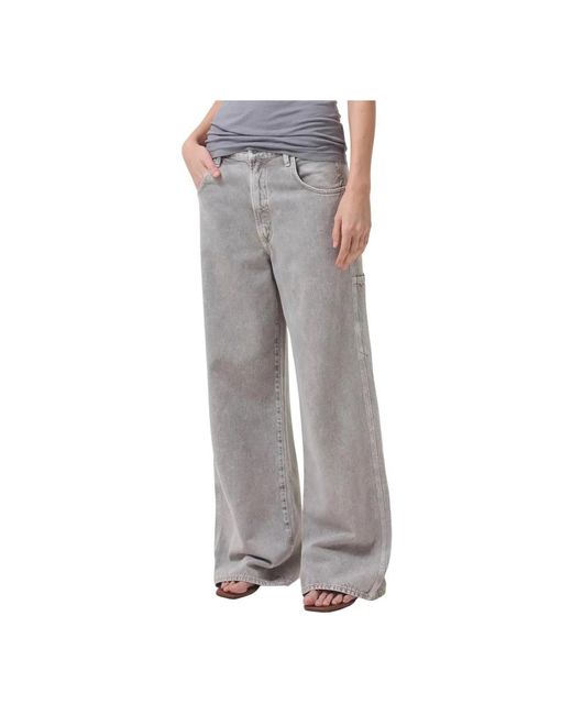 Agolde Gray Wide Jeans