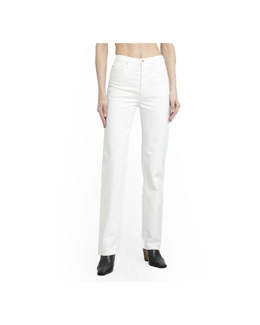 Jeans de denim clásico corte off Totême  de color White