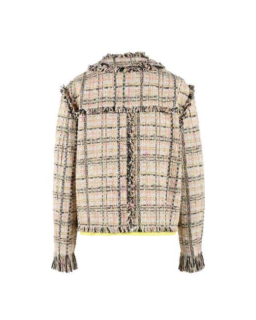 MSGM White Tweed Jackets