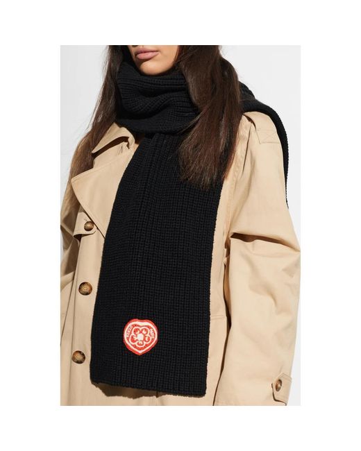KENZO Black Logo Schal