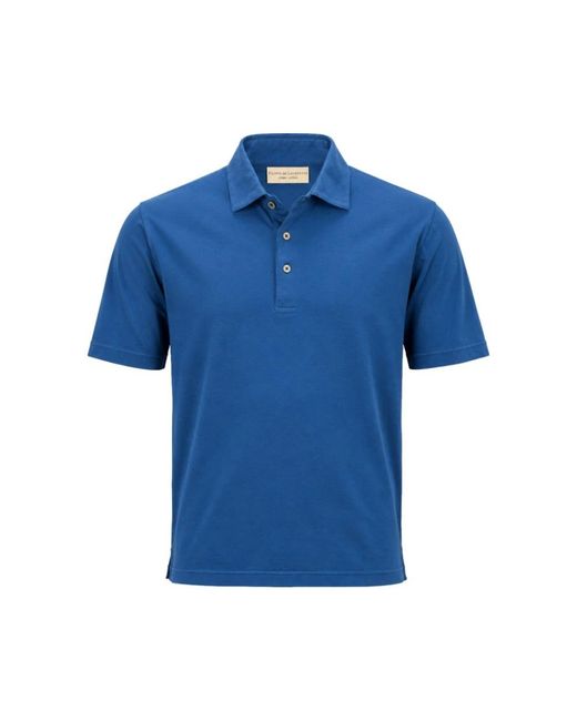 FILIPPO DE LAURENTIIS Blue Polo Shirts for men