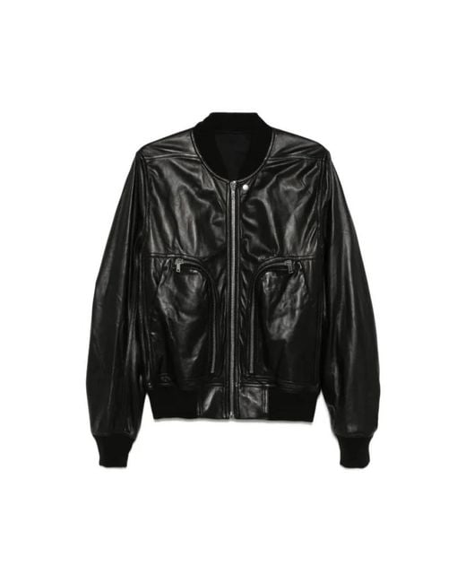 Rick Owens Black Bomber Jackets