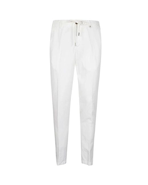 Myths White Slim-Fit Trousers