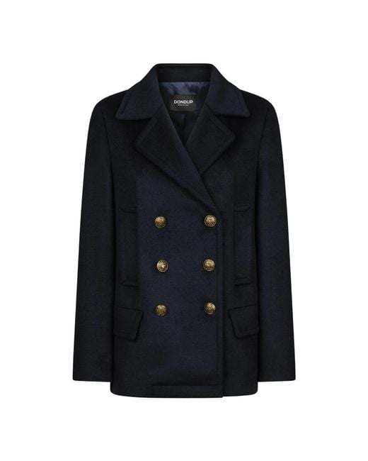 Double-Breasted Coats di Dondup in Blue