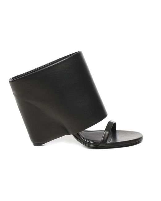 Courreges Black High Heel Sandals