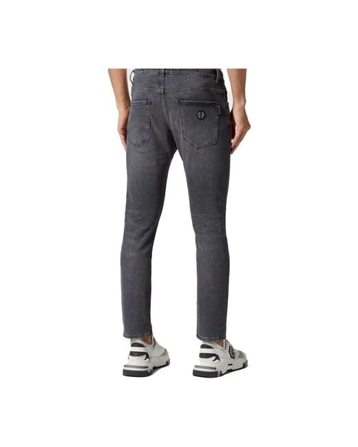 Philipp Plein Klassische denim jeans für den alltag in Gray für Herren