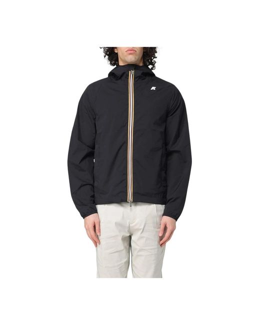 K-Way Jassen ,Zwart ,Nylon Claude Jacket in het Black voor heren