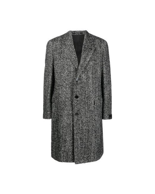 Tagliatore Gray Single-Breasted Coats for men
