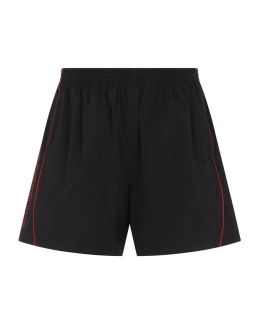 Balenciaga Black Technical Fabric Short With Logo for men