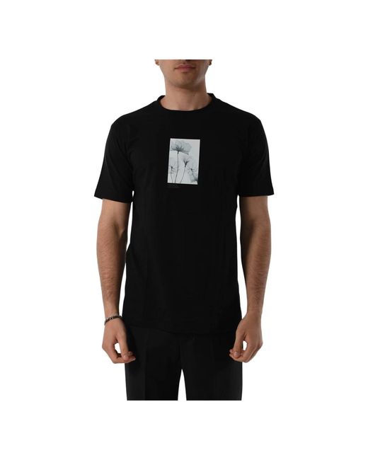 Patrizia Pepe Baumwoll t-shirt mit frontdruck in Black für Herren