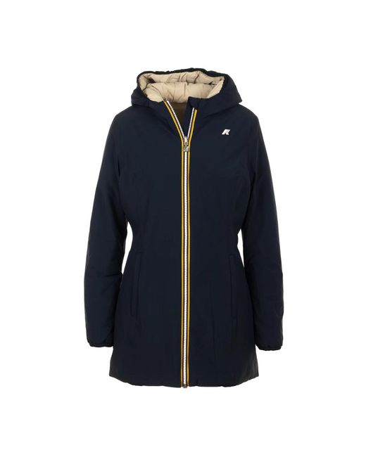Cappotti caldi doppi di K-Way in Blue