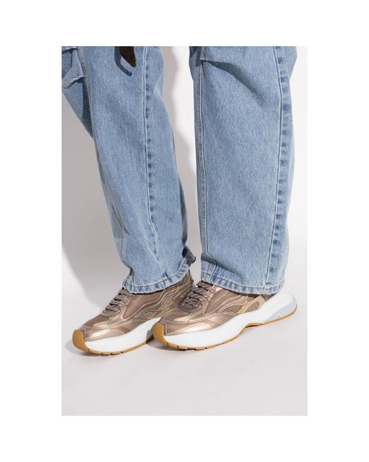 Emporio Armani Sportschoenen Met Logo in het Gray