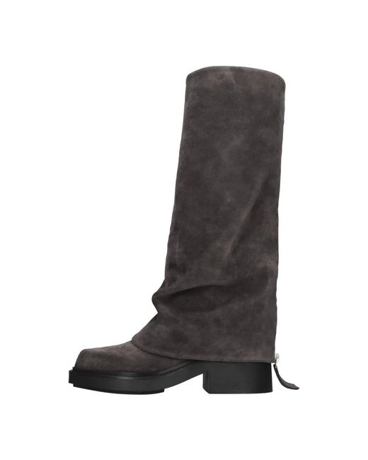 Vic Matié Black Over-The-Knee Boots