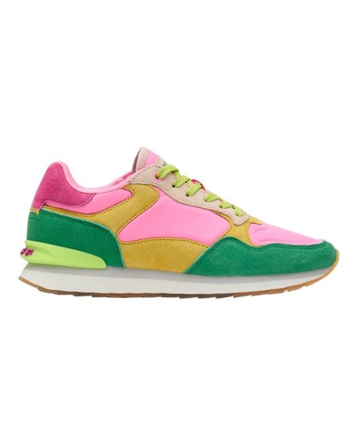 HOFF Schoenen ,Veelkleurig ,Leer Ademende Sneakers Met Memory Foam Technologie in het Green