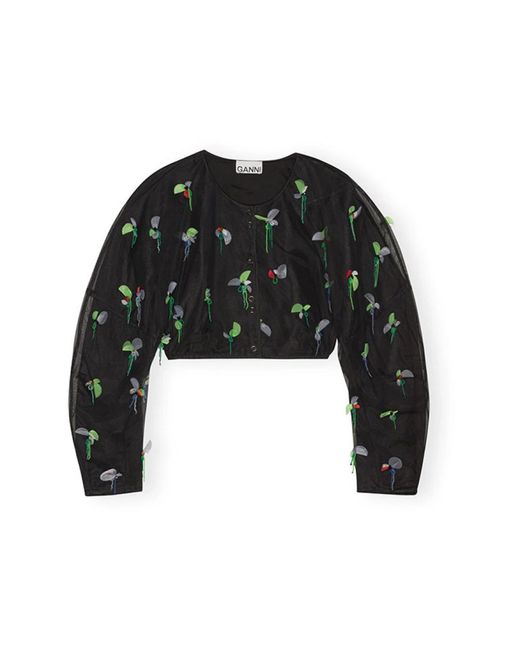 Ganni Black Blouses